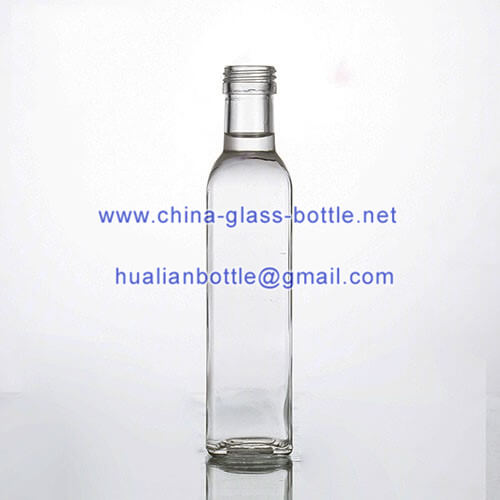 250ml square clear olive bottle oil