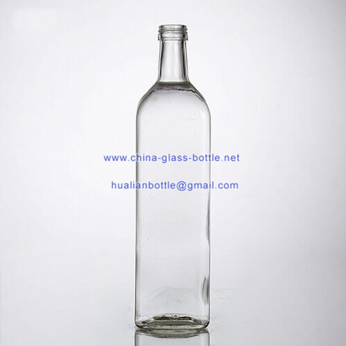 1000ml square clear olive oil bottle label printing