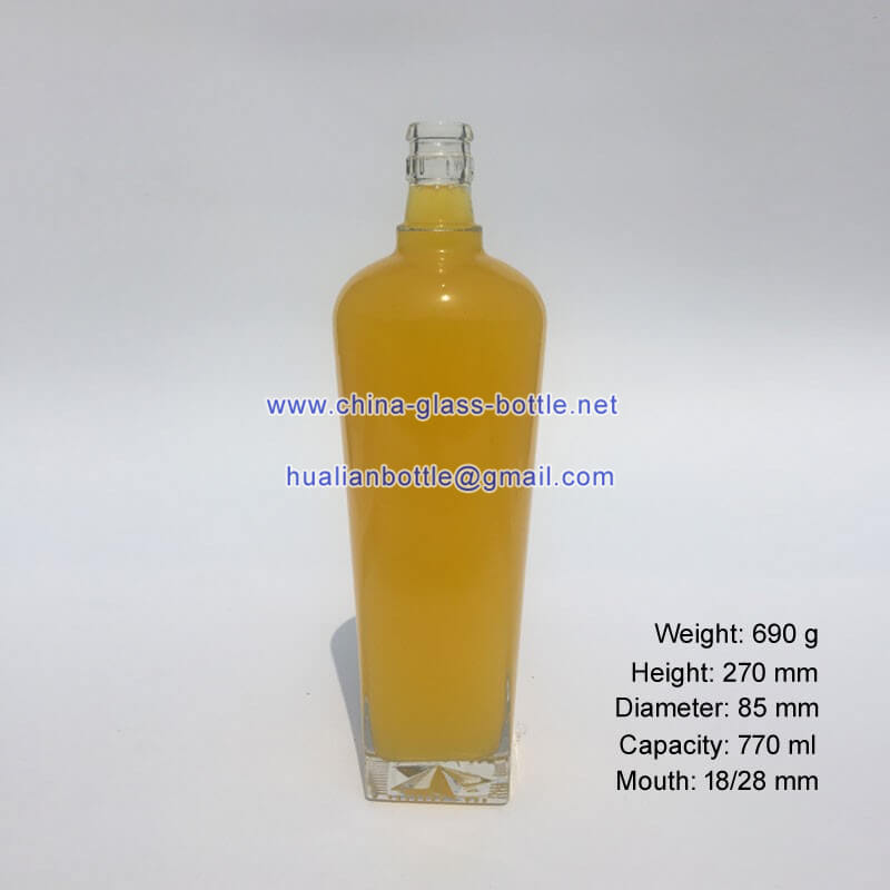 750ml glass bottle for spirit