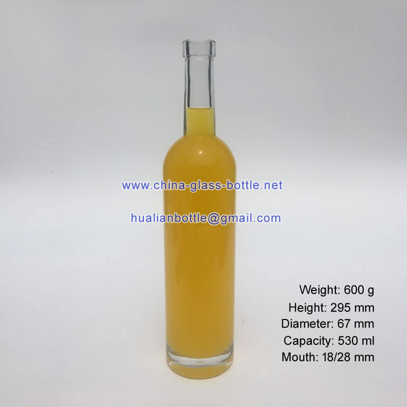 530ml whisky glass bottle
