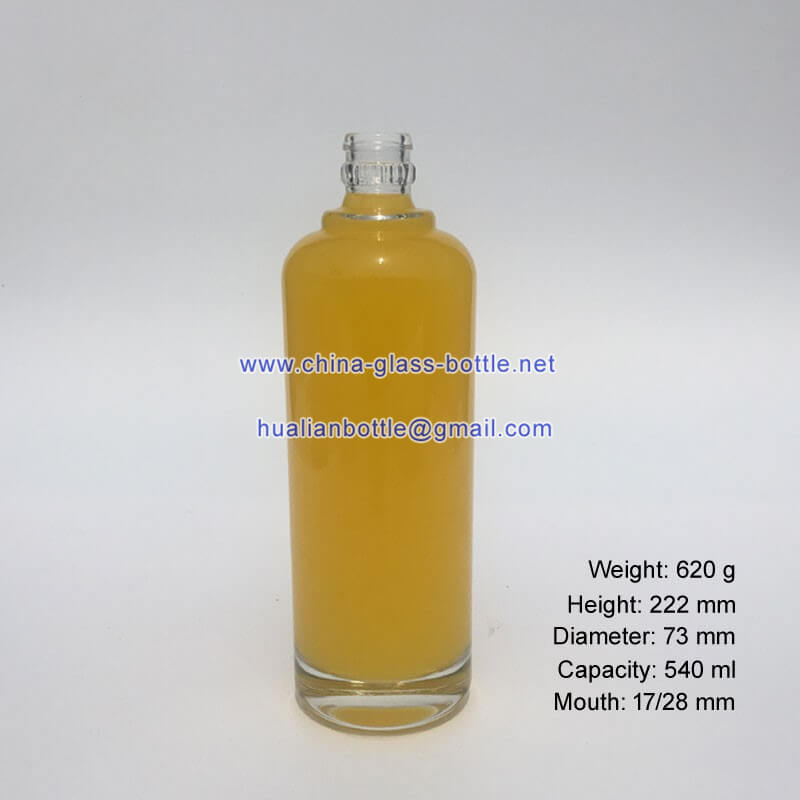 540ml alcohol glass bottle