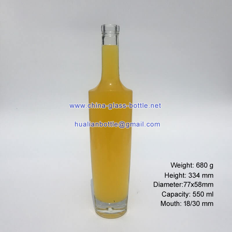 550ml glass liquor bottle