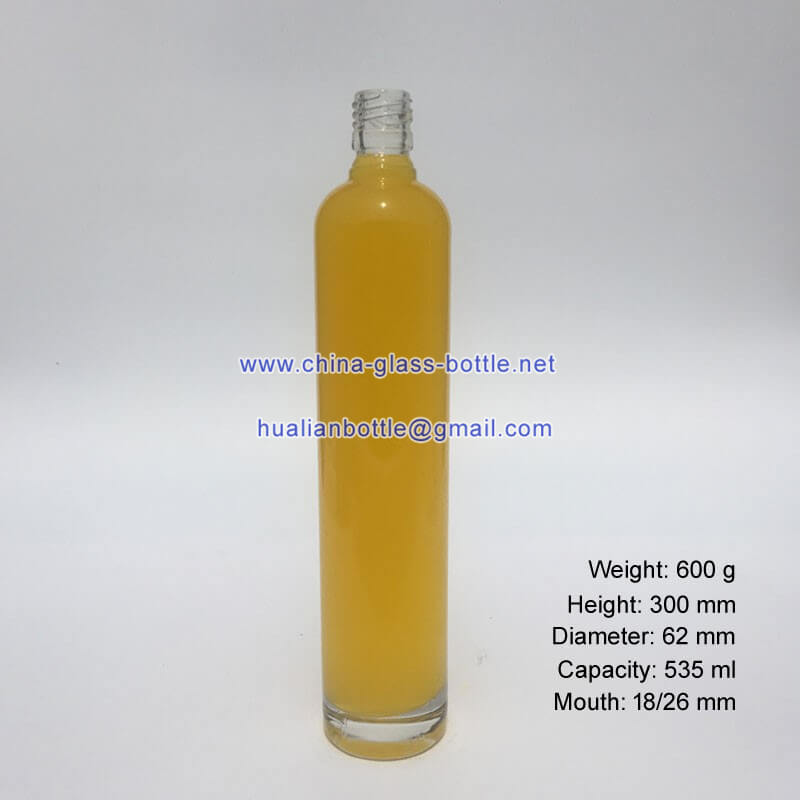 530ml glass vodka bottle