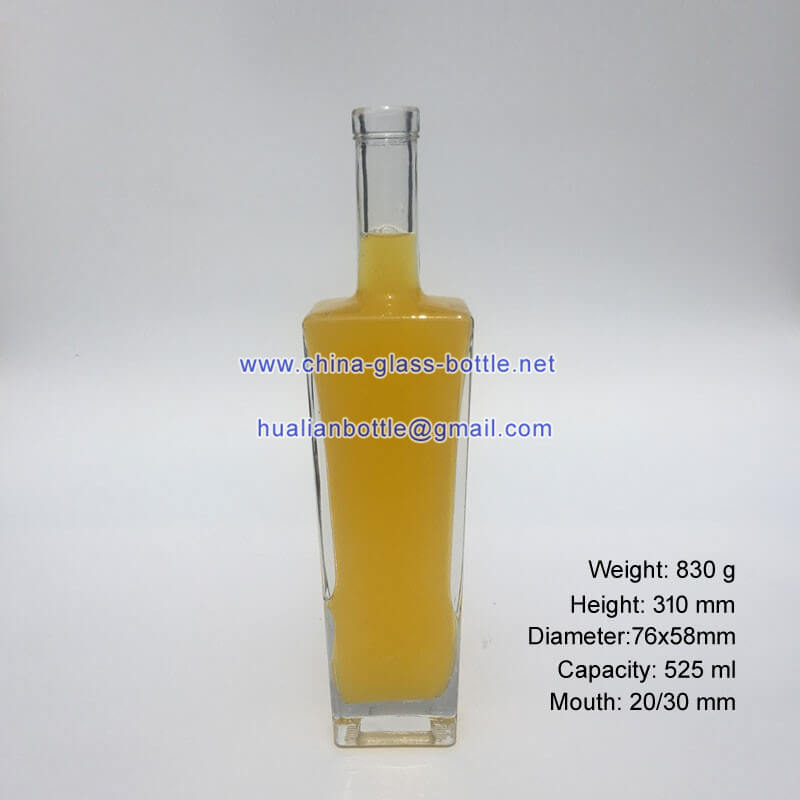 520ml glass whisky bottle