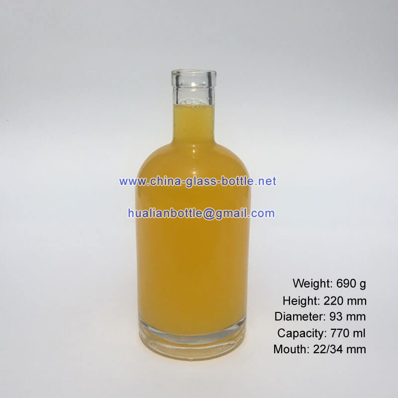 770ml glass alcohol bottle
