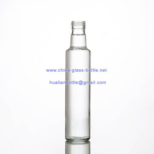 250ml round clear olive oil bottle glass