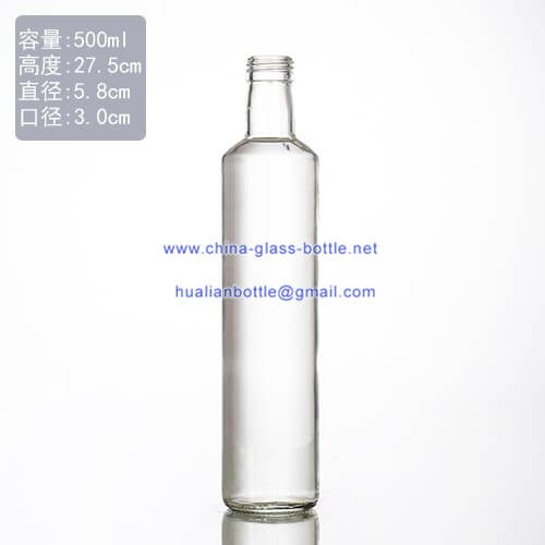 500ml round clear olive oil sprayer bottle
