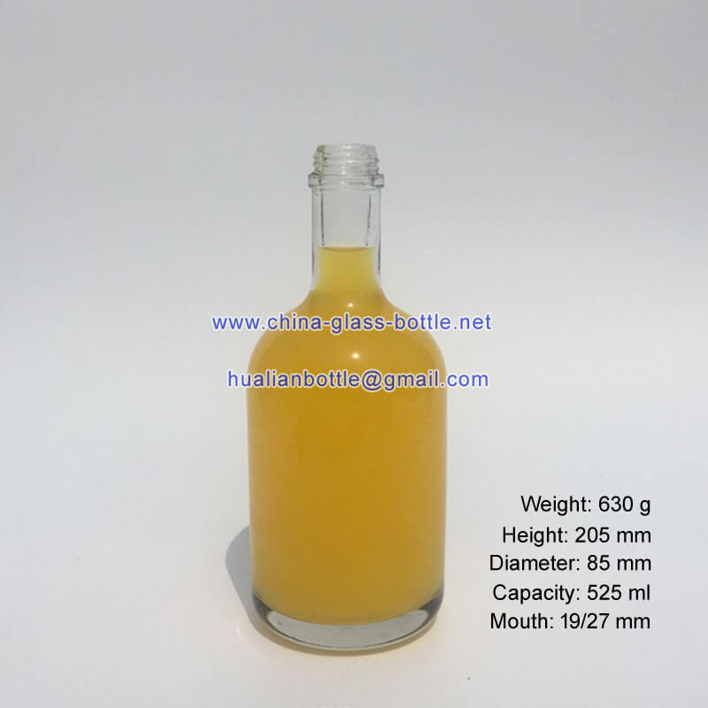 Glass whisky bottle