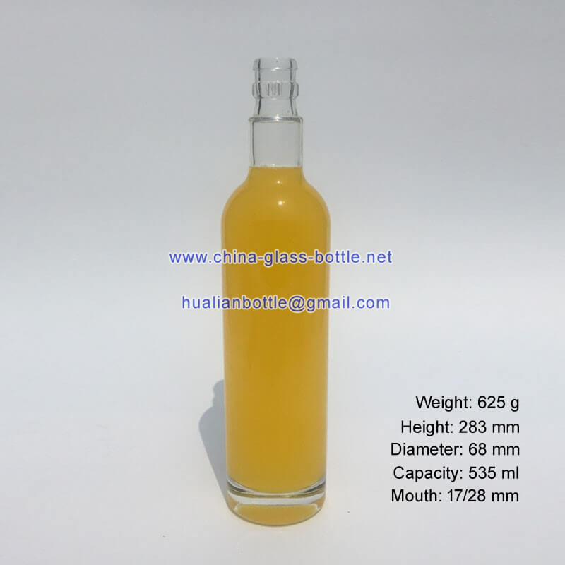 Liquor glass bottle