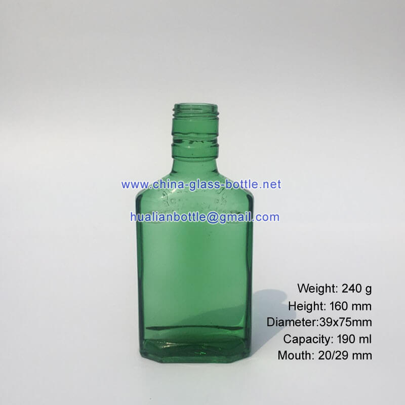 190ml glass bottle for spirit