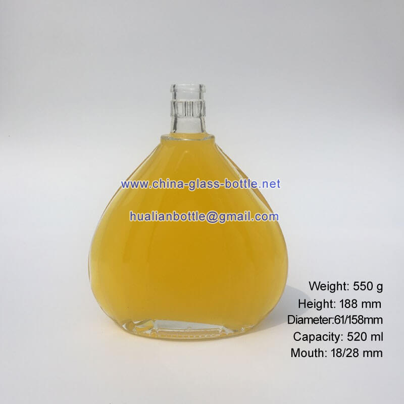 520ml glass bottle for spirit