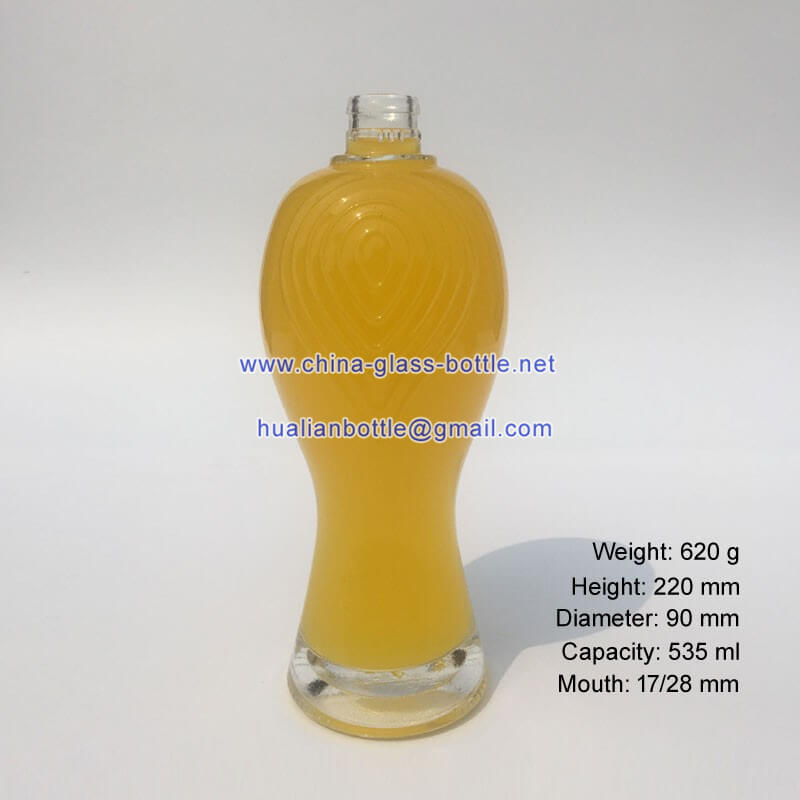 535ml glass liquor bottle