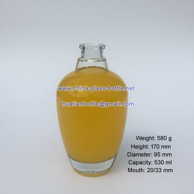 530ml vodka glass bottle