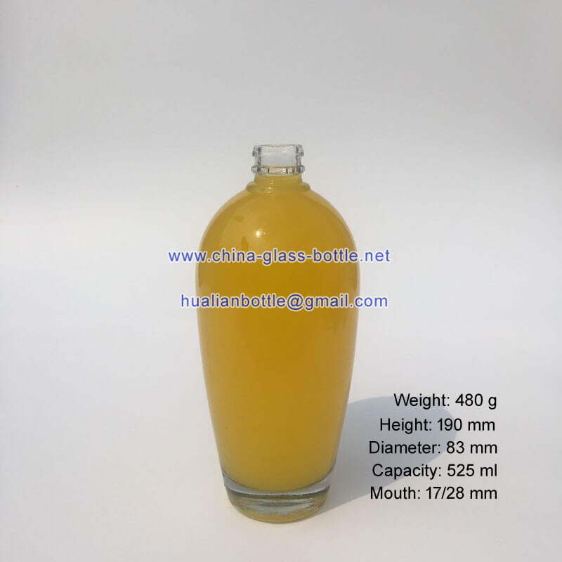 520ml glass alcohol bottle