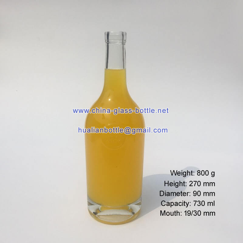 730ml whisky glass bottle