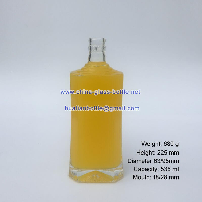 535ml glass whisky bottle