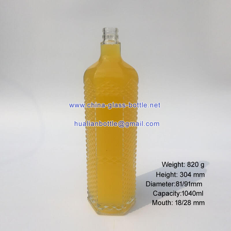 1040ml glass bottle for spirit