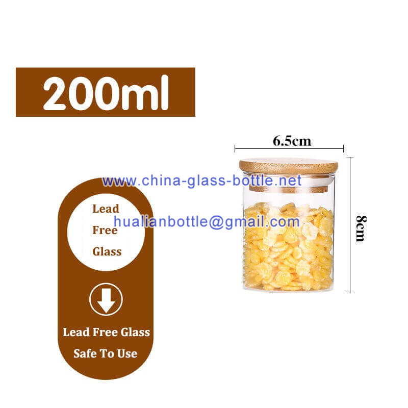 200ml glass storage jar