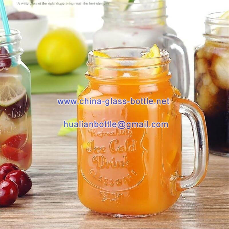 mason jar with handle