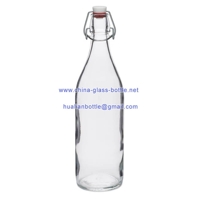 1000ml round swing top bottles
