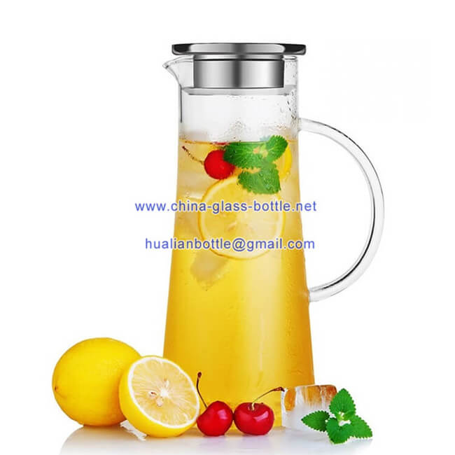 50oz glass teapot with mental lid
