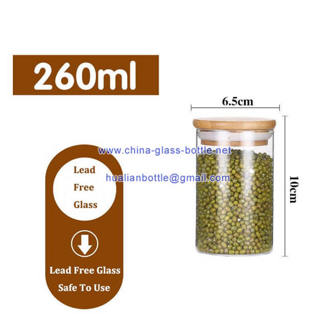 260ml glass storage jars