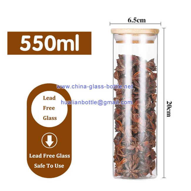 550ml glass storage jars