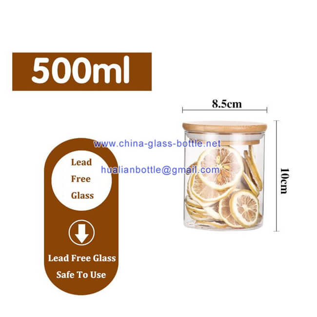 500ml glass storage jars