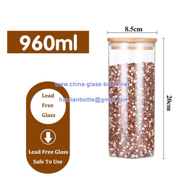 960ml glass storage jar