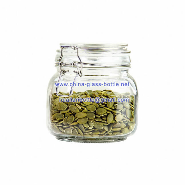 800ml square storage jar