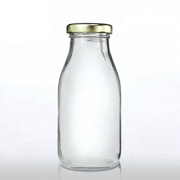 Variable Capacity Milk Glass Bottle with Plastic Metal Lid - China Milk  Bottle, Glass Bottles