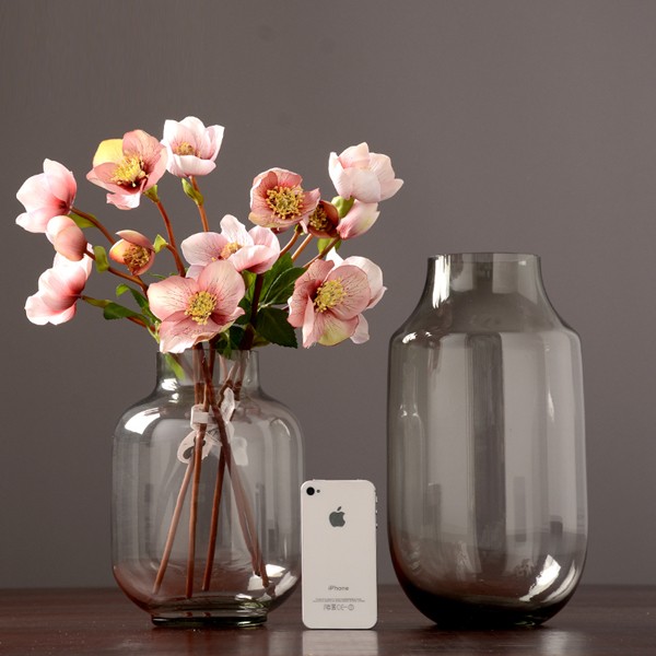 Transparent glass vase ornaments