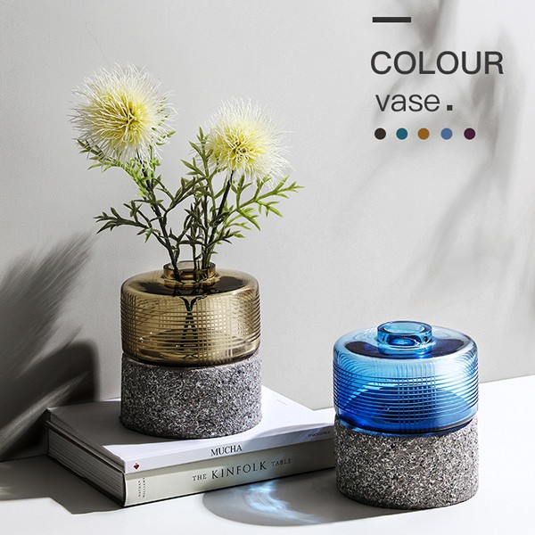 Artistic contrast glass vase soft furnishings