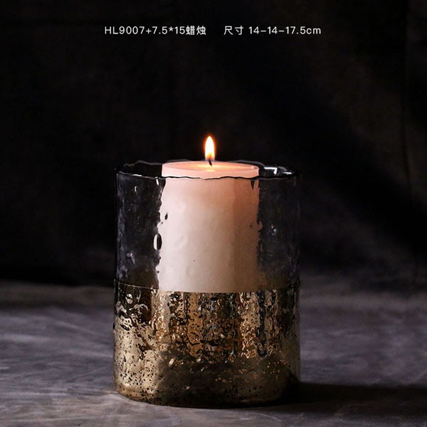 Glass candle holder home soft decoration