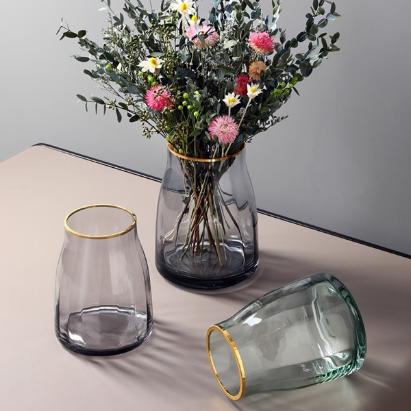 Transparent glass vase decoration
